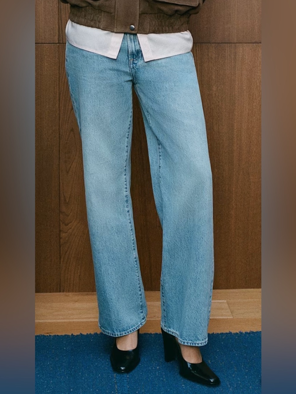 Aritzia Denim Forum Farrah Hi-rise Wide Jeans - Medium Blue
